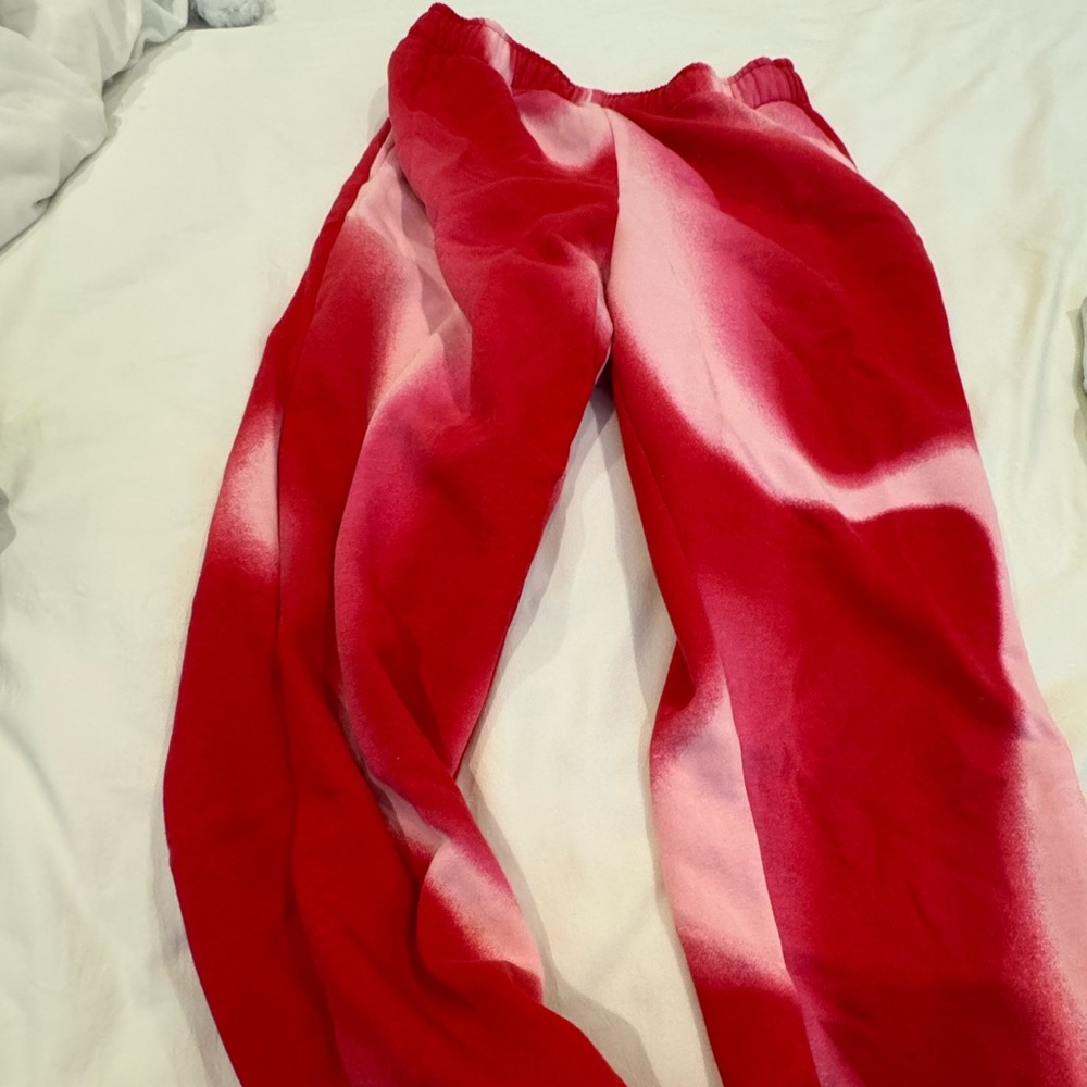Pink and red Sweatpants